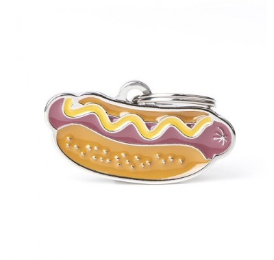 Адресник з гравіруванням для собак FOOD CHOTDOG Медальйон Хот-Дог