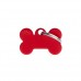 Адресник з гравіруванням для собак BASIC ALUMINUM MFB05 Медальйон Кістка мала алюмінієва червона