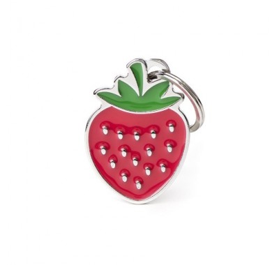 Адресник з гравіруванням для собак FOOD CHSTRAWBERRY Медальйон Полуниця