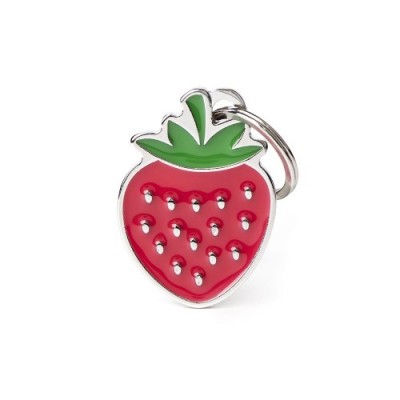 Адресник з гравіруванням для собак FOOD CHSTRAWBERRY Медальйон Полуниця