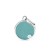 Адресник з гравіруванням для собак BASIC HANDMADE BH50MCLIGHTBLUE Медальйон круглий M базовий блакитний ручної роботи