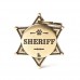 Адресник з гравіруванням для собак BRONX BHSHERIFF01 Медальйон Зірка шерифа бронкс, латунь