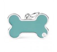 Адресник з гравіруванням для собак BASIC HANDMADE BH50XLIGHTBLUE Медальйон Кістка XL базова лого блакитне ручної роботи