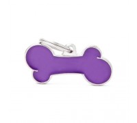 Адресник з гравіруванням для собак CLASSIC MF42BIGPURPLE Медальйон Кістка велика фіолетова