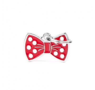 Адресник з гравіруванням для собак CHARMS CH08RED Медальйон Метелик червоний