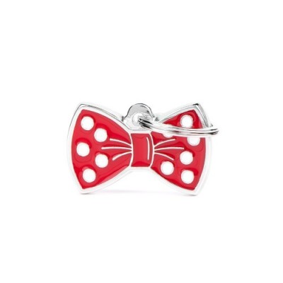 Адресник з гравіруванням для собак CHARMS CH08RED Медальйон Метелик червоний