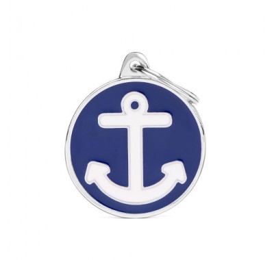 Адресник з гравіруванням для собак CHARMS CH17ANCHOR Медальйон круглий з якорем