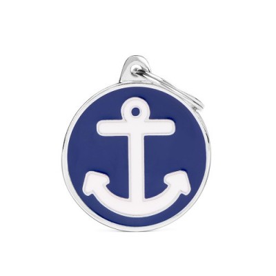 Адресник з гравіруванням для собак CHARMS CH17ANCHOR Медальйон круглий з якорем