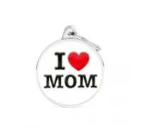 Адресник з гравіруванням для собак CHARMS CH17LOVEMOM Медальйон круглий «Я люблю маму»