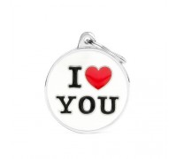 Адресник з гравіруванням для собак CHARMS CH17LOVEYOU Медальйон круглий «Я тебе люблю»