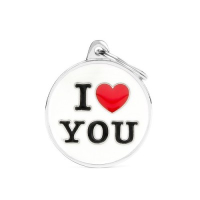 Адресник з гравіруванням для собак CHARMS CH17LOVEYOU Медальйон круглий «Я тебе люблю»