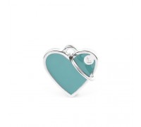 Адресник з гравіруванням для собак BASIC HANDMADE BH50SHLIGHTBLUE Медальйон Серце S базове блакитне ручної роботи