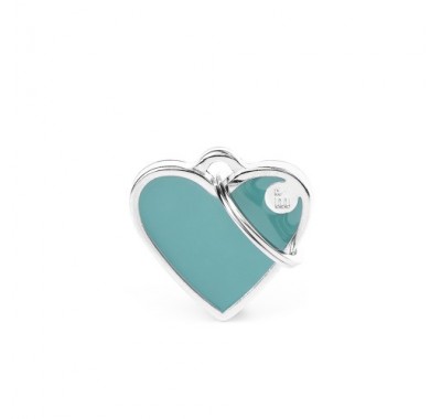 Адресник з гравіруванням для собак BASIC HANDMADE BH50SHLIGHTBLUE Медальйон Серце S базове блакитне ручної роботи
