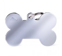 Адресник з гравіруванням для собак BASIC CHROME XL MFXL09 Медальйон Кістка XL хромована латунь