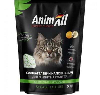 Наповнювач для котячого туалету AnimAll Зелений Смарагд силікагель 5 л