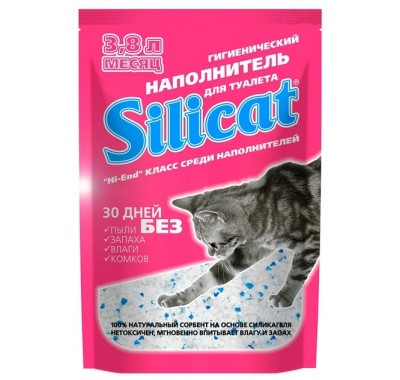 Наполнитель для кошек силикагелевый SiliCat 3,8 л