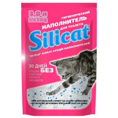 Наповнювач для кішок силікагелевий SiliCat 3,8 л