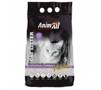 Бентонітовий наповнювач AnimAll Premium Lavender з ароматом лаванди, котячого туалету, 5 л