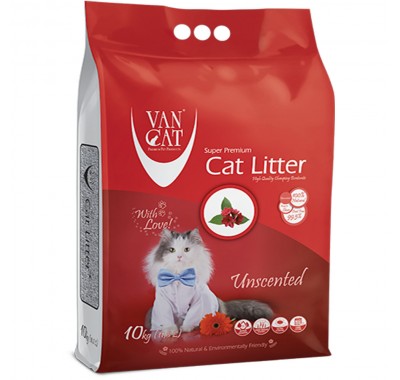 Бентонітовий наповнювач VanCat Natural (Classic) для котячого туалету, 10 кг