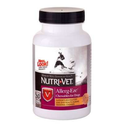 Nutri-Vet Allerg-Eze НУТРІ-ВІТ ДЛЯ АЛЕРГІКІВ добавка для собак при алергії, жувальні таблетки 60 шт