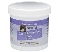 Nutri-Vet Feline Ear Wipe НУТРІ-ВІТ ЧИСТІ ВУХА вологі серветки для гігієни вух кішок 90 шт