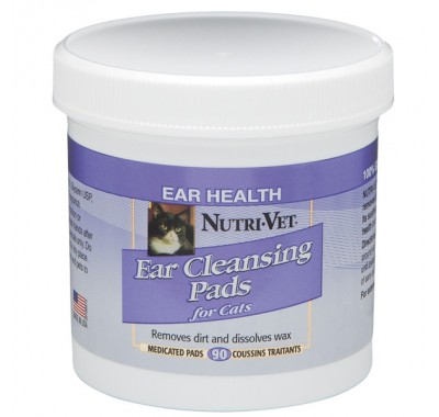 Nutri-Vet Feline Ear Wipe НУТРІ-ВІТ ЧИСТІ ВУХА вологі серветки для гігієни вух кішок 90 шт