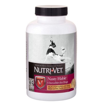 Nutri-Vet Nasty Habit НУТРІ-ВІТ ВІД ПОЇДАННЯ ЕКСКРЕМЕНТІВ добавка для собак і цуценят 60 табл
