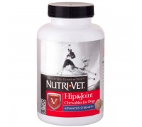 Nutri-Vet Hip&amp;Joint Advanced НУТРІ-ВІТ ЗВ'ЯЗКИ І СУСТАВИ АДВАНСТ, 3 рівень, глюкозамін та хондроїтин для собак з ЧСЧ 90 шт