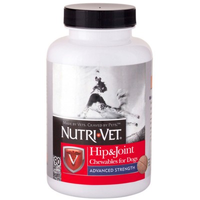 Nutri-Vet Hip&amp;Joint Advanced НУТРІ-ВІТ ЗВ'ЯЗКИ І СУСТАВИ АДВАНСТ, 3 рівень, глюкозамін та хондроїтин для собак з ЧСЧ 90 шт