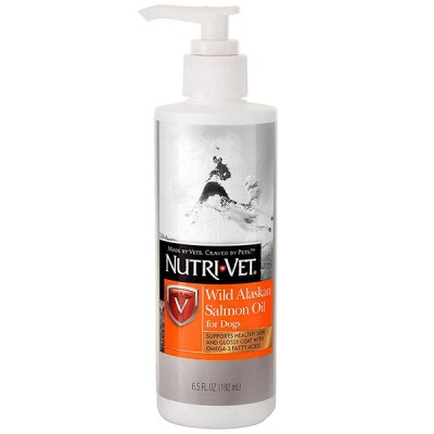 Nutri-Vet Salmon Oil НУТРІ-ВІТ ОЛІЯ ДИКОГО ЛОСОСЯ добавка для вовни собак, рідка 192мл