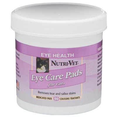 Nutri-Vet Tear Stain Removal cat НУТРІ-ВІТ ОЧИЩЕННЯ ПЛЯМ вологі серветки для кішок, від плям під очима, навколо пащі та на лапах 90 шт