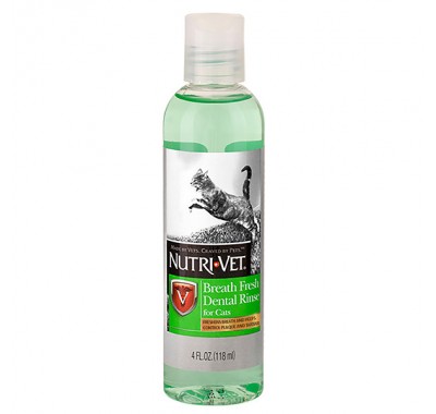 Nutri-Vet Breath Fresh НУТРІ-ВІТ СВІЖЕ ДИХАННЯ рідина для кішок від зубного нальоту та запаху з пащі, концентрат 118 мл