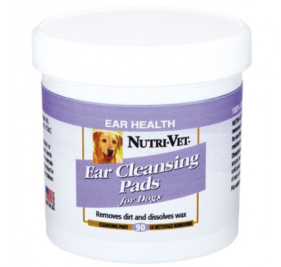 Nutri-Vet Dog Ear Wipe НУТРИ-ВЕТ ЧИСТЫЕ УШИ влажные салфетки для гигиены ушей собак 90 шт