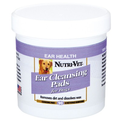 Nutri-Vet Dog Ear Wipe НУТРІ-ВІТ ЧИСТІ ВУХА вологі серветки для гігієни вух собак 90 шт