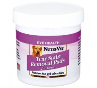 Nutri-Vet Tear Stain Removal dog НУТРИ-ВЕТ ОЧИСТКА ПЯТЕН влажные салфетки для собак, от пятен под глазами, вокруг пасти и на лапах 90 шт
