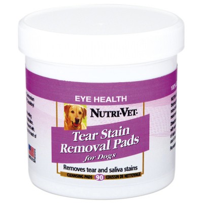 Nutri-Vet Tear Stain Removal dog НУТРІ-ВІТ ОЧИЩЕННЯ ПЛЯМ вологі серветки для собак, від плям під очима, навколо пащі та на лапах 90 шт