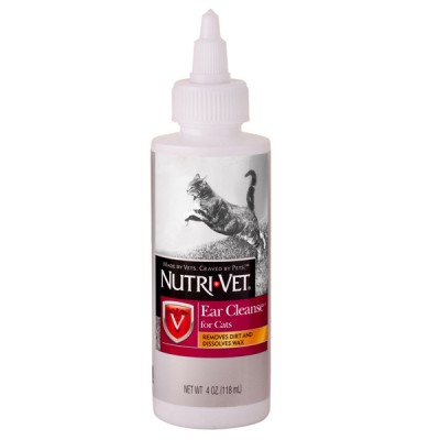 Nutri-Vet Ear Cleanse НУТРІ-ВІТ ЧИСТІ ВУХА вушні краплі для котів 118мл