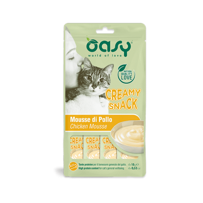 Ласощі для кішок OASY CAT Сreamy курка (4X15) 60 г, 510704