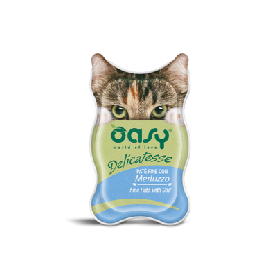 Вологий корм для кішок OASY CAT Тріска 85 г (паштет) 342306