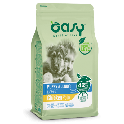 Сухой корм для щенков OASY LIFESTAGE Puppy & Junior Large с курицей 18 кг, 349190