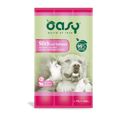 Ласощі для собак OASY DOG Stick лосось (3x12) 36 г, 510247
