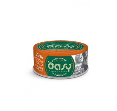 Вологий корм для кішок OASY CAT Wet More Love філе курки, ніжна нарізка у соусі 70 г, 344720