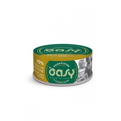 Вологий корм для кішок OASY CAT Wet More Love курка з сочевицею, ніжна нарізка у соусі 70 г, 349824