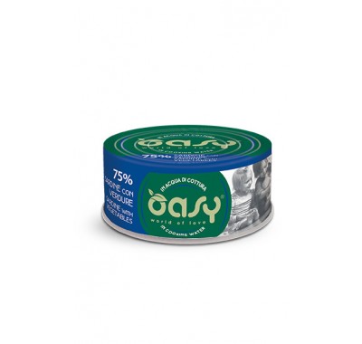 Вологий корм для кішок OASY CAT Wet More Love сардинела з овочами, ніжна нарізка у соусі 70 г, 349862
