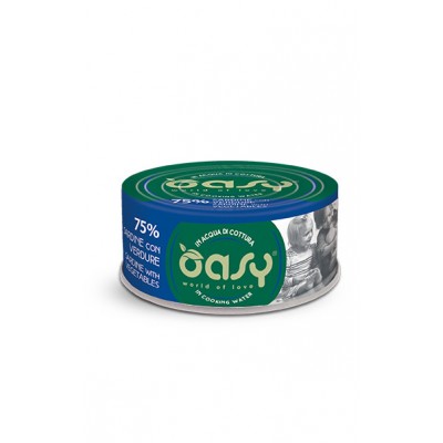 Вологий корм для кішок OASY CAT Wet More Love сардинела з овочами, ніжна нарізка у соусі 70 г, 349862