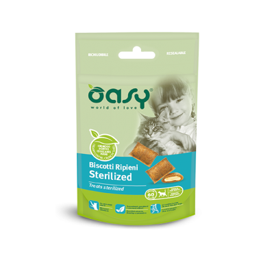 Лакомства для кошек OASY CAT TREATS Sterilized 60 г, 343204