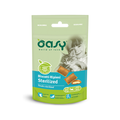Ласощі для кішок OASY CAT TREATS Sterilized 60 г, 343204