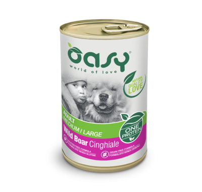 Влажный корм для собак OASY OAP Adult Medium/Large дикий кабан 400 г, 346175