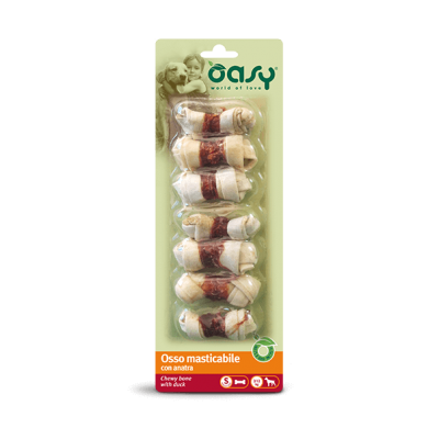 Ласощі для собак, кістки OASY DOG Chewy Bone качка -S- (7 pcs) 85 г, 341002