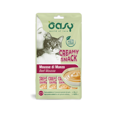 Ласощі для кішок OASY CAT Средами яловичина (4X15) 60 г, 510681